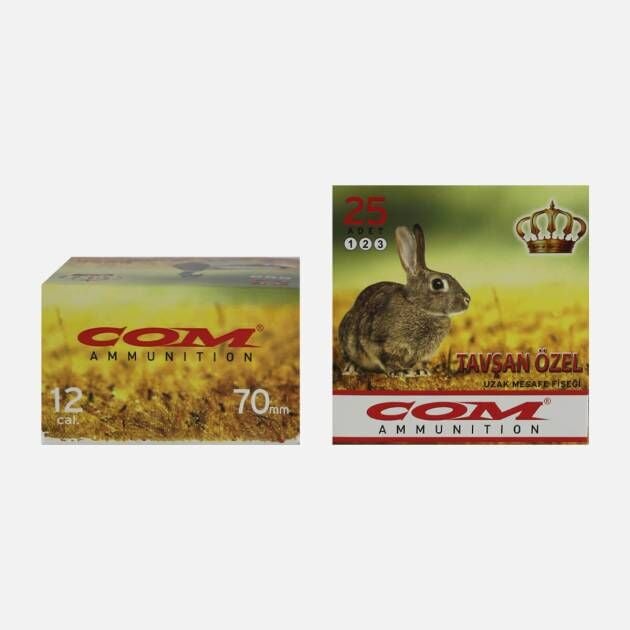 COM Tavşan Özel Av Fişeği 12 Cal 70 mm No: 1-2-3