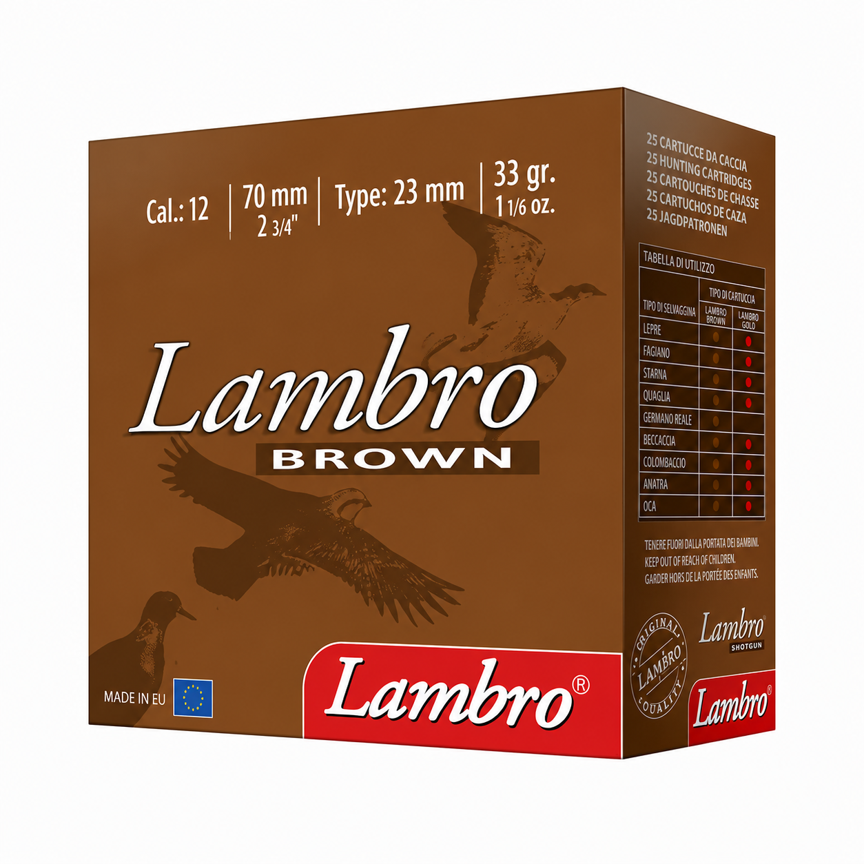 Lambro Brown Av Fişeği 12 Cal 33 Gr