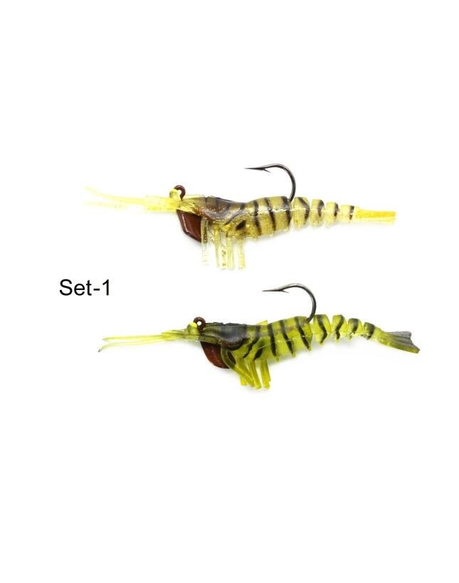 Captain 3048 Magic Shrimp 2li SET 3D Silikon Karides 50mm 3.7gr Suni Yem