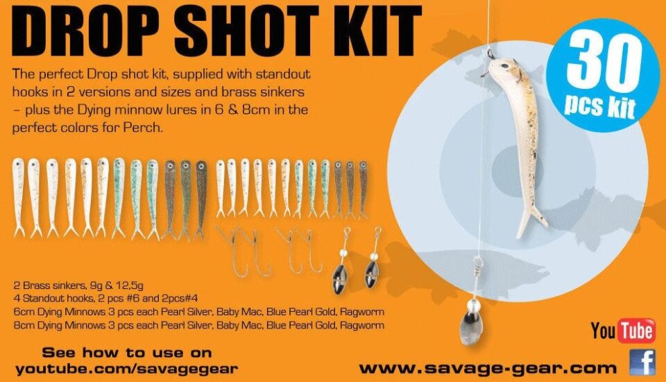 Savage gear Dying Minnow Drop Shot Pro Pack Kit 30 Adet NL Sahte Balık
