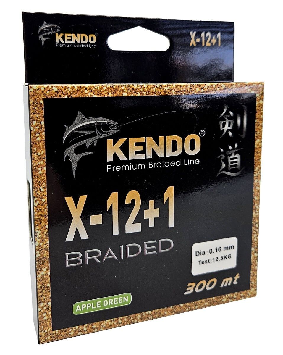 Kendo X-12+1 Braided 300m Apple Green Örgü İp