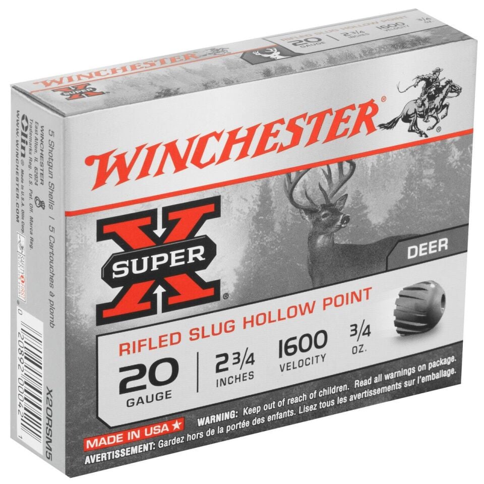 Winchester (USA) RIFLED SLUG HOLLOW POINT TEK KURŞUN  20 CAL