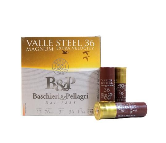 B&P VALLE STEEL (ÇELİK) AV FİŞEĞİ 12 CAL 36 GR