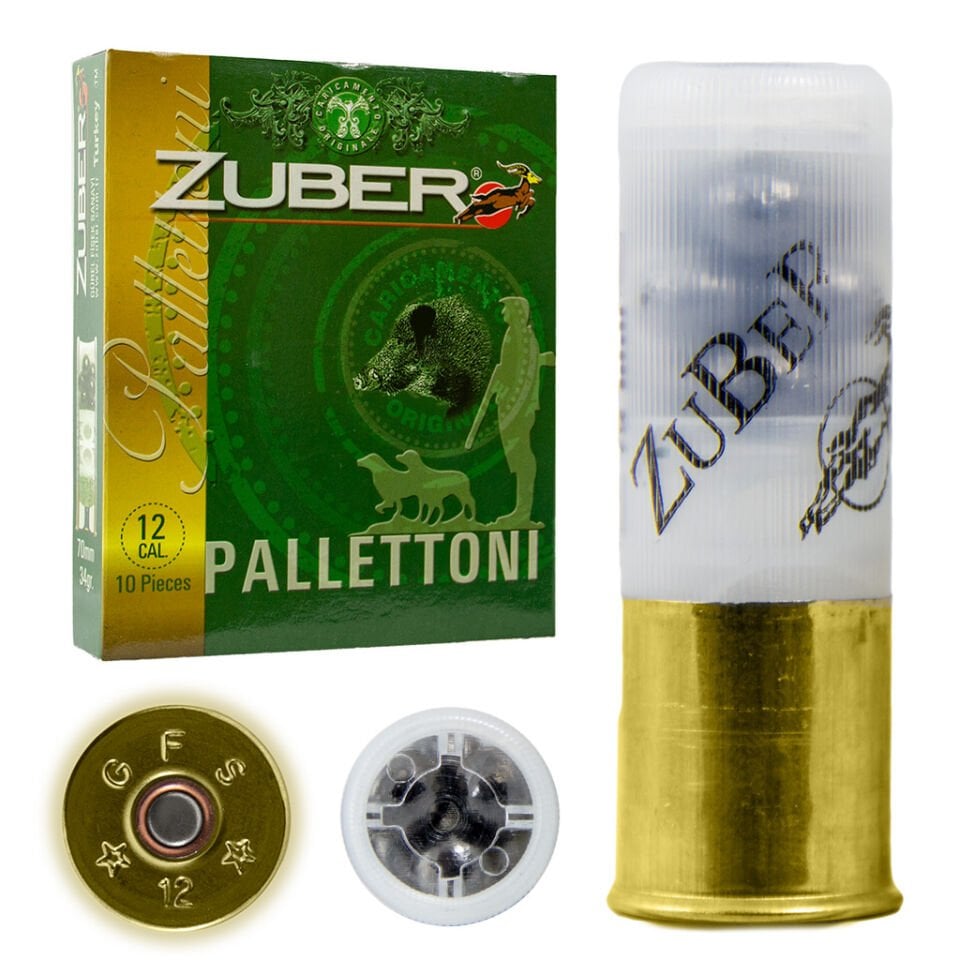 ZUBER PALLETTONI ŞEVROTİN FİŞEĞİ 12 CAL 34 GR