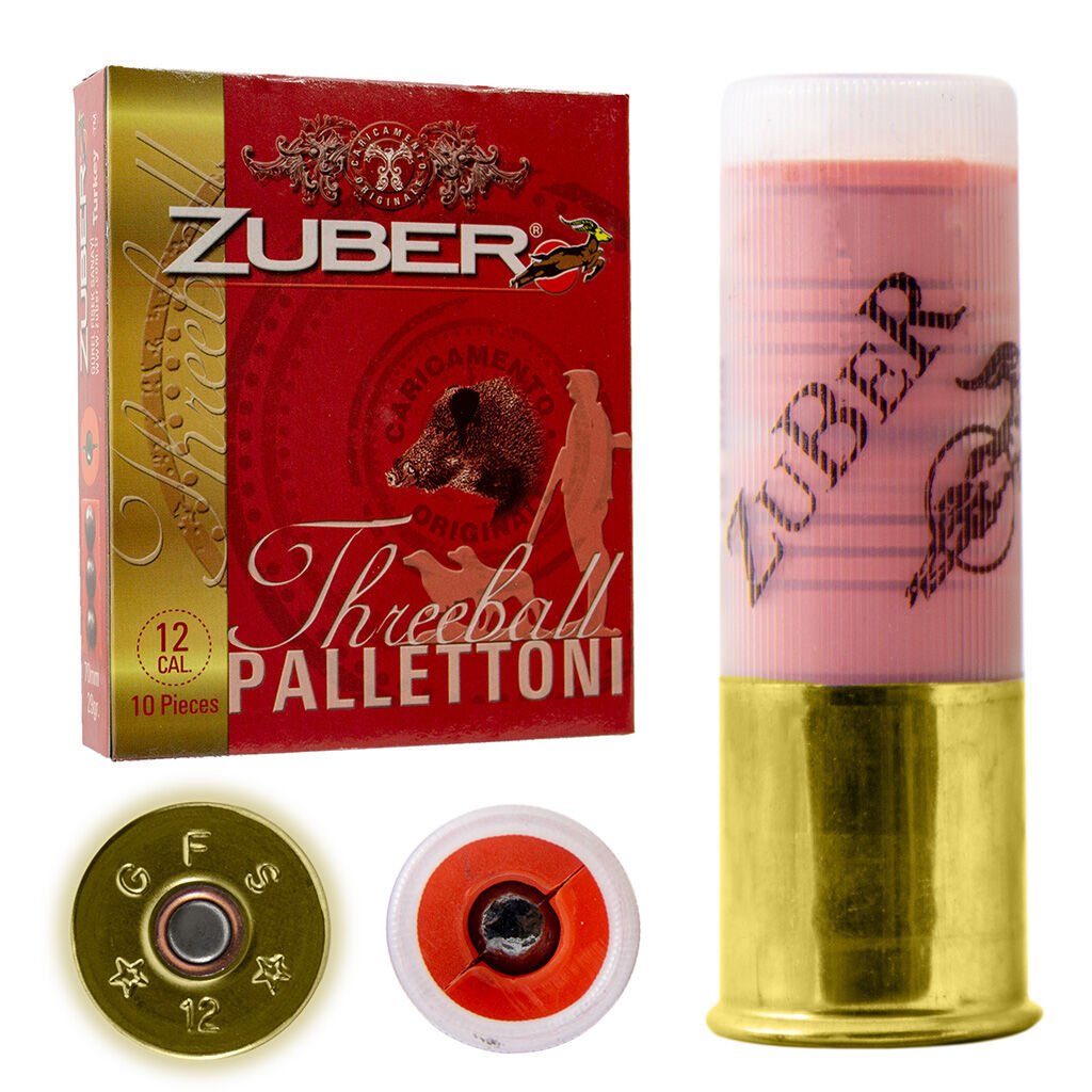 ZUBER TREEBALL PALLETTONI ŞEVROTİN AV FİŞEĞİ 12 CAL 10 LU KUTU