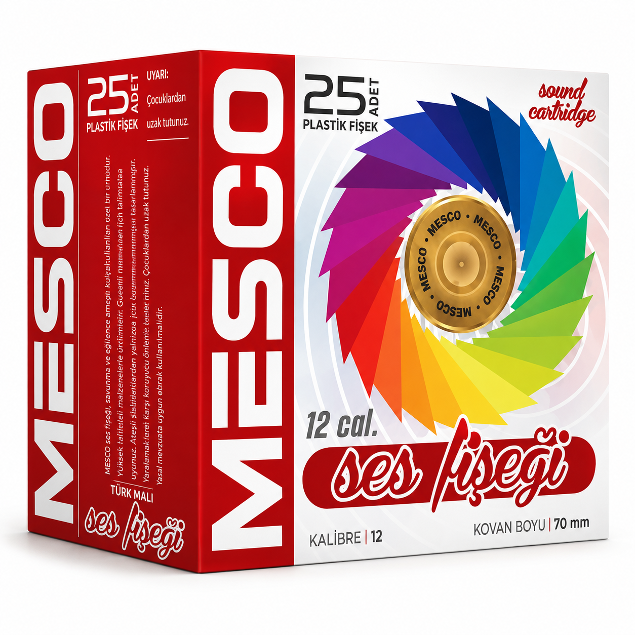 MESCO SES FİŞEĞİ 12 CAL 70 MM 25'Lİ KUTU