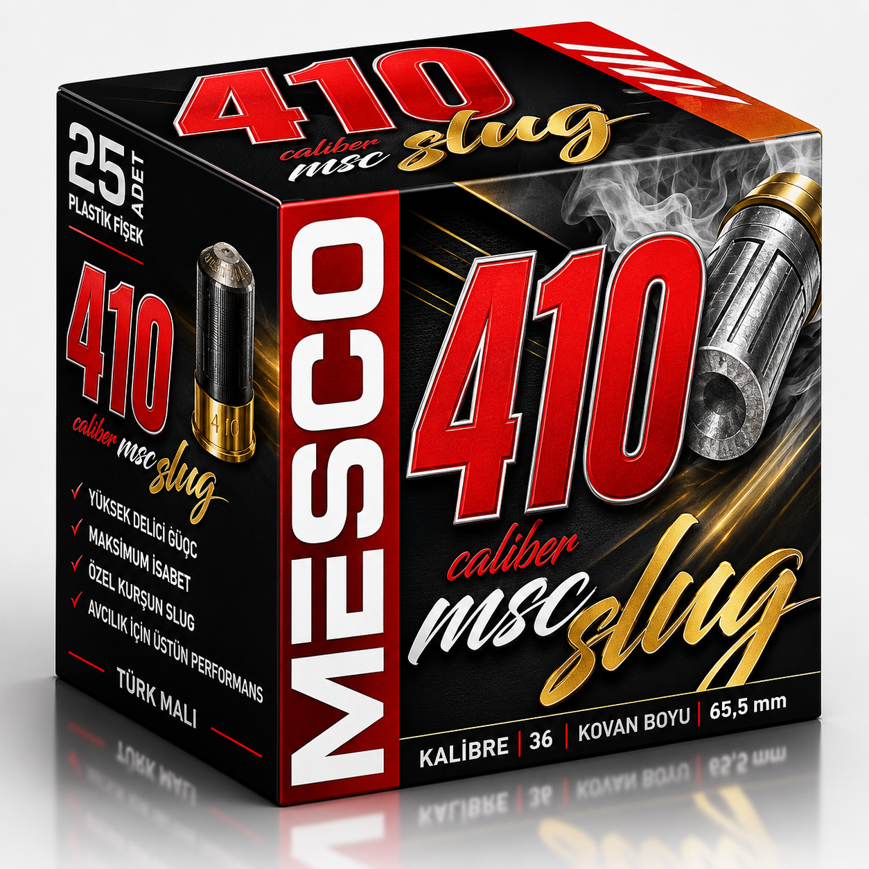 MESCO 410 CALIBER SLUG TEK KURŞUN FİŞEĞİ 36 CAL 65,5 MM