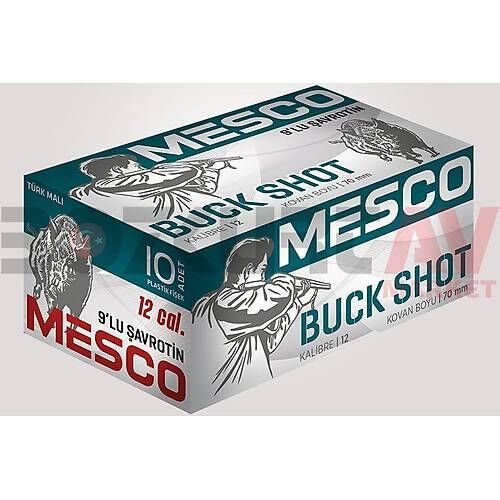 MESCO BUCK SHOT 9'LU ŞAVROTİN 12 CAL 70 MM 10'LU KUTU